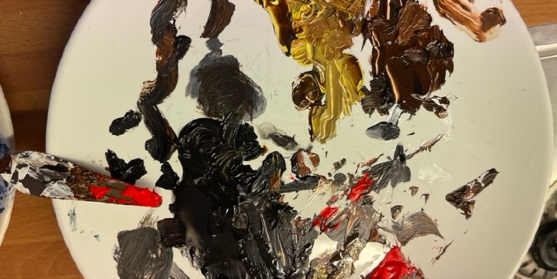 Paint on a plate